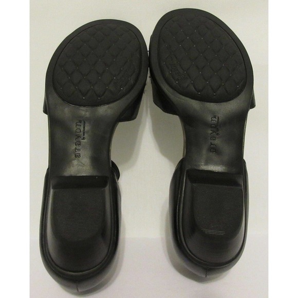 Aravon Sofia Hook Loop Leather AAO05BK Black Sandals Shoes 8.5 AA Women's $139 - Picture 4 of 12